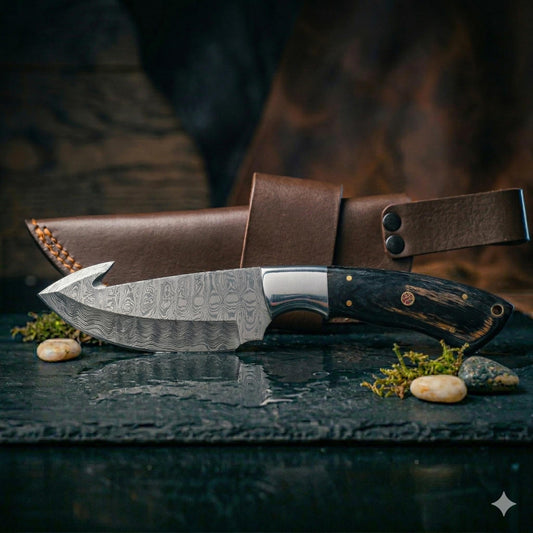 Signature-Boutique 9" Obsidian-Grained Damascus Sculpture | Polished 2026 Executive Gallery Art