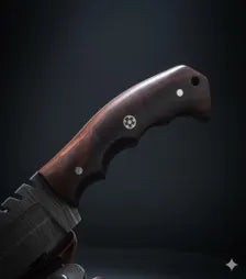 Hand Forged Damascus Steel Knife | Rosewood Handle, Leather Sheath