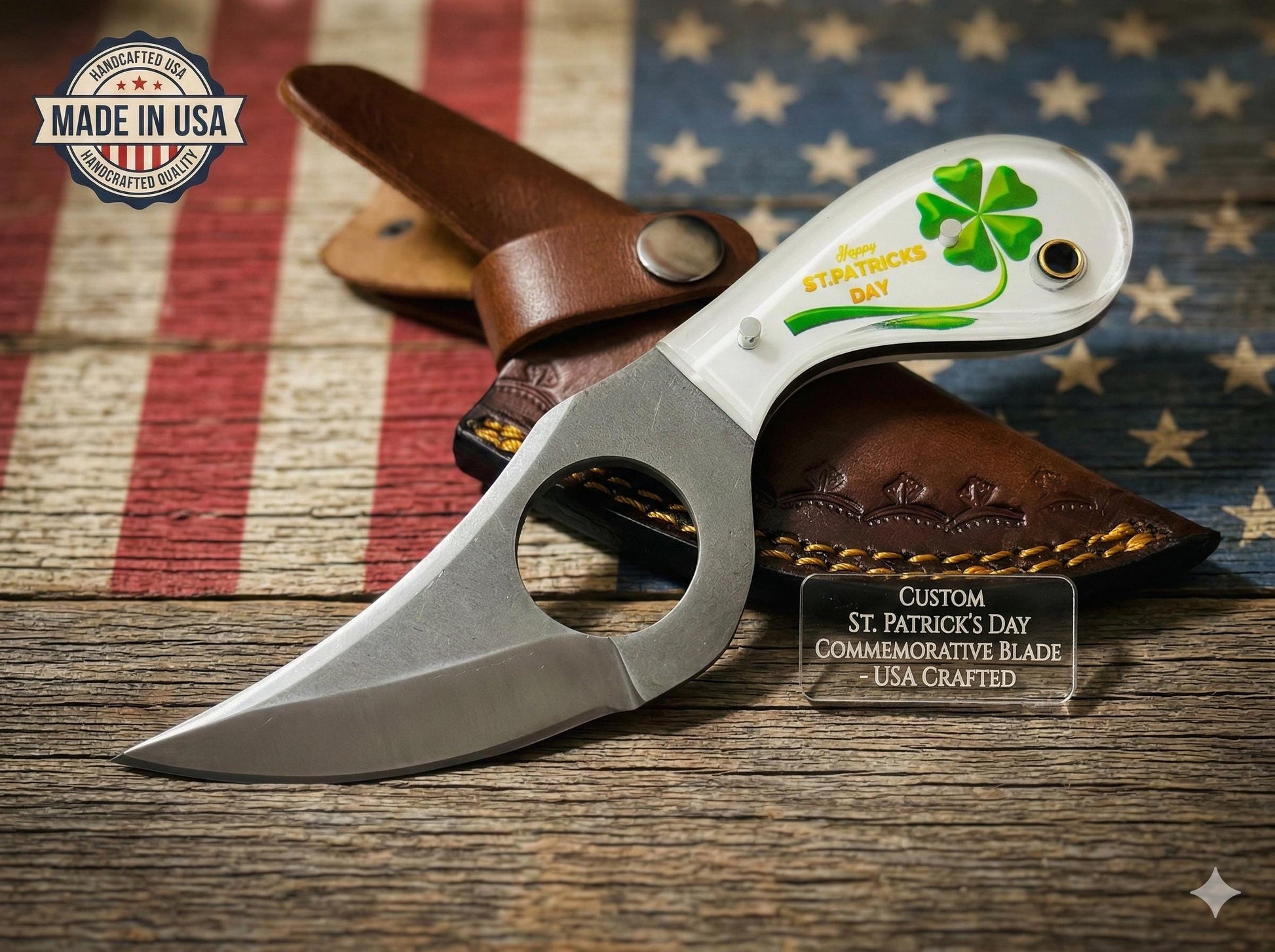 St. Patrick’s Day Commemorative Blade | Shamrock Inlay 2026 Premier Gift