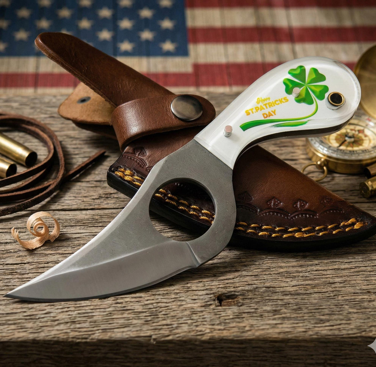 St. Patrick’s Day Commemorative Blade | Shamrock Inlay 2026 Premier Gift