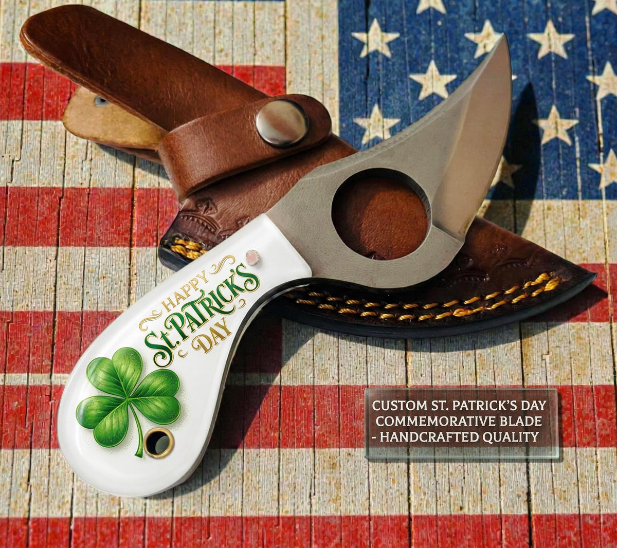 St. Patrick’s Day Commemorative Blade | Shamrock Inlay 2026 Premier Gift