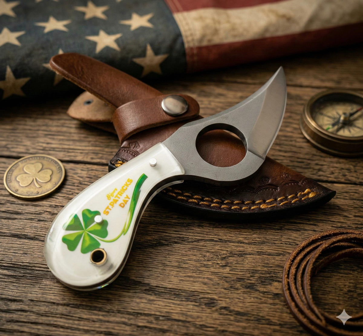 St. Patrick’s Day Commemorative Blade | Shamrock Inlay 2026 Premier Gift