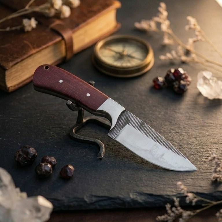 Industrial-Symmetry 8.5" Linear Relief Monolith | Garnet-Chassis 2026 Premier Boutique Artifact