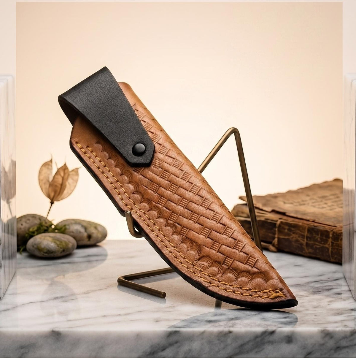 Imperial-Museum 8.5" Damascus Wave Monolith | Charcoal-Micarta 2026 Premier Boutique Gallery Piece