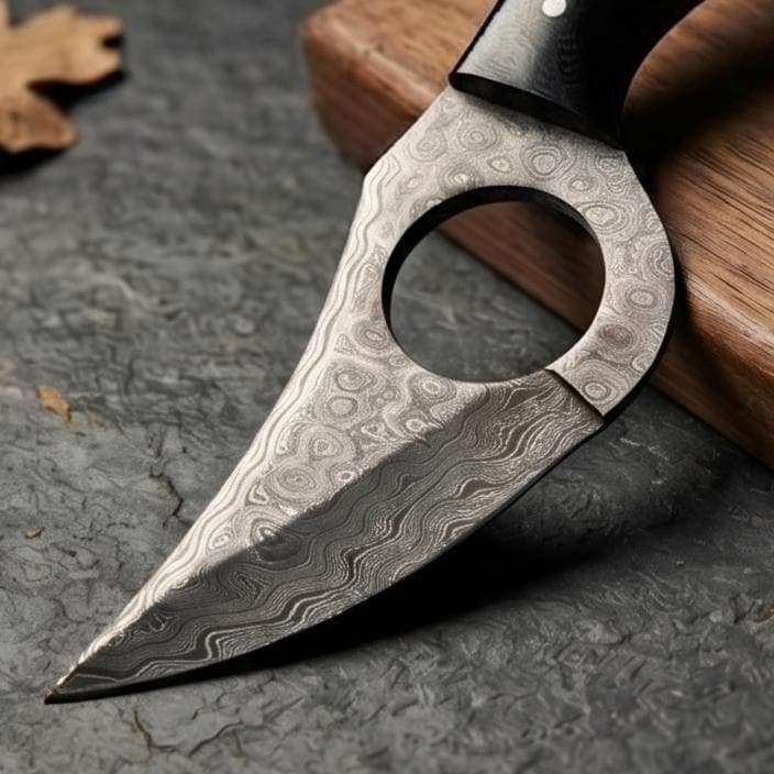 7.5" Damascus Ring Monolith | Charcoal-Ebon 2026 Premier Boutique Gallery Artifact