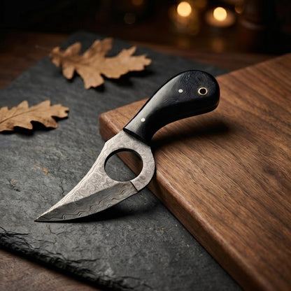 7.5" Damascus Ring Monolith | Charcoal-Ebon 2026 Premier Boutique Gallery Artifact