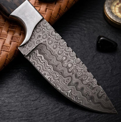 Artisan Legacy 8" Forged Patterned Metal Heirloom | Walnut-Grain Hand-Crafted Gallery Piece