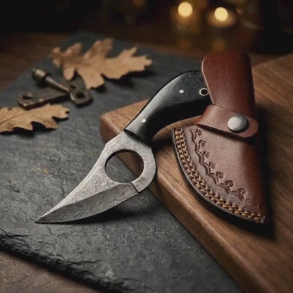 7.5" Damascus Ring Monolith | Charcoal-Ebon 2026 Premier Boutique Gallery Artifact